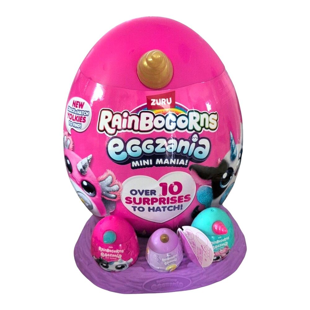 Zuru Rainbocorns Eggzania Mini Mania 10 SUPRISES TO HATCH Pink NEW SEALED